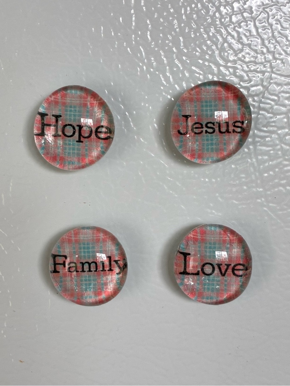Handmade Inspirational Glass Magnets Set
